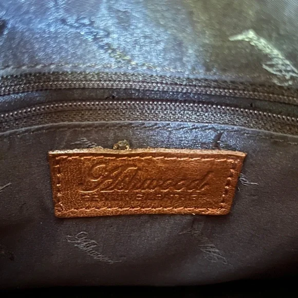 Ashwood Brown Leather Crossbody Bag Heavy Metal Hardware - Picture 5 of 10